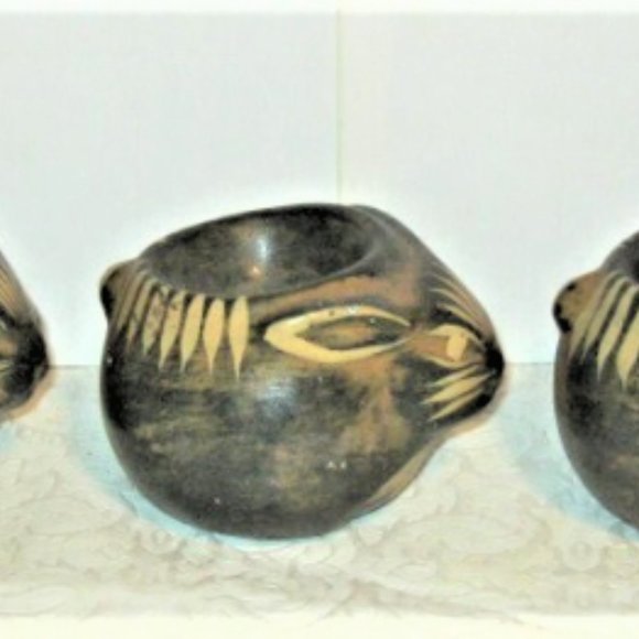 3 TEALIGHT Candle Holders Rabbit Cat Mouse ? Candle Holder Ceramic Candle Holder - Picture 4 of 9